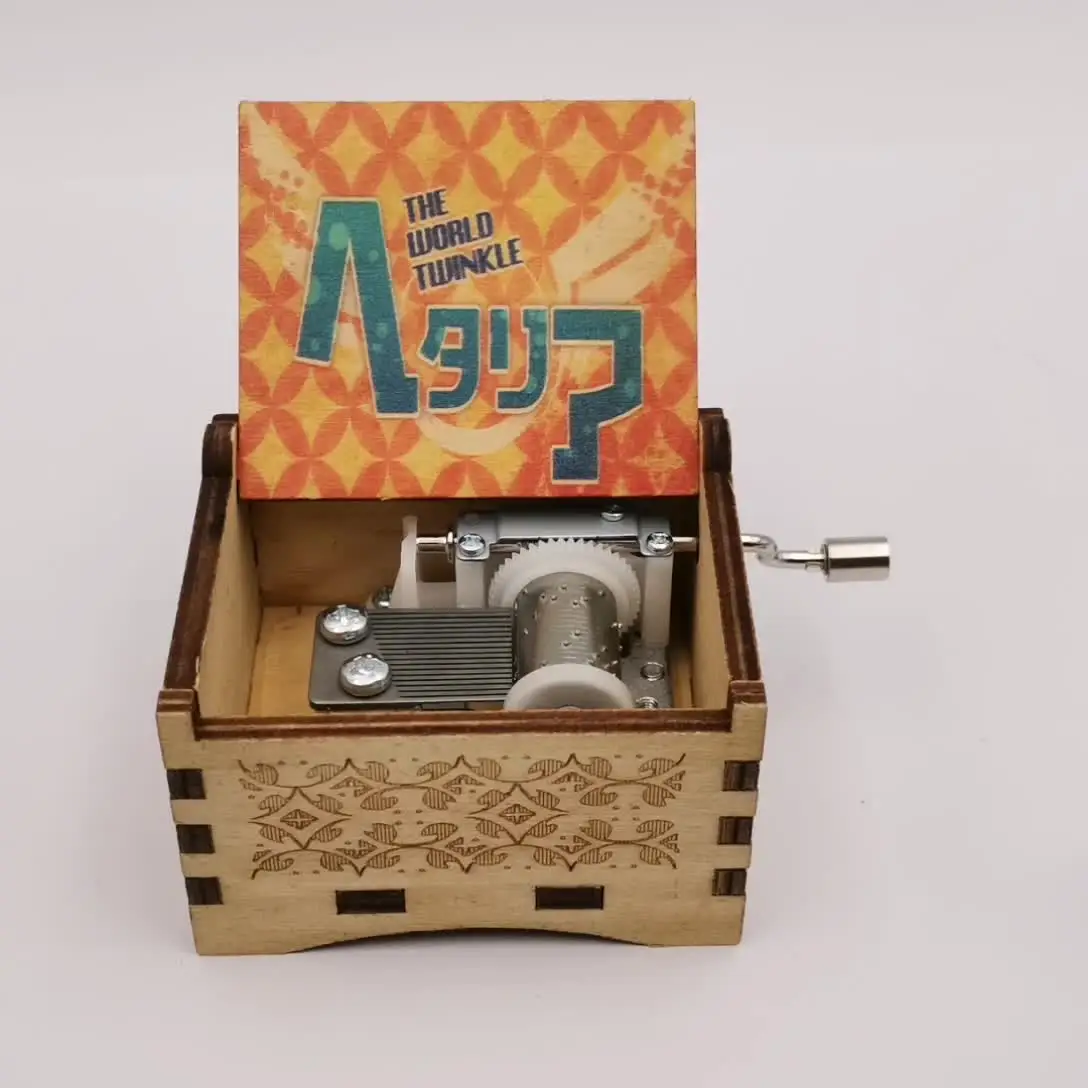 Anime Hetalia Wooden Music Box - Marukaite Chikyuu Melody