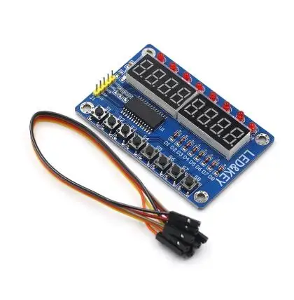 TM1638 TM1637 Module, 4 Key Display for AVR Arduino MAX7219, 74HC595 8 Bit Digital LED Tube