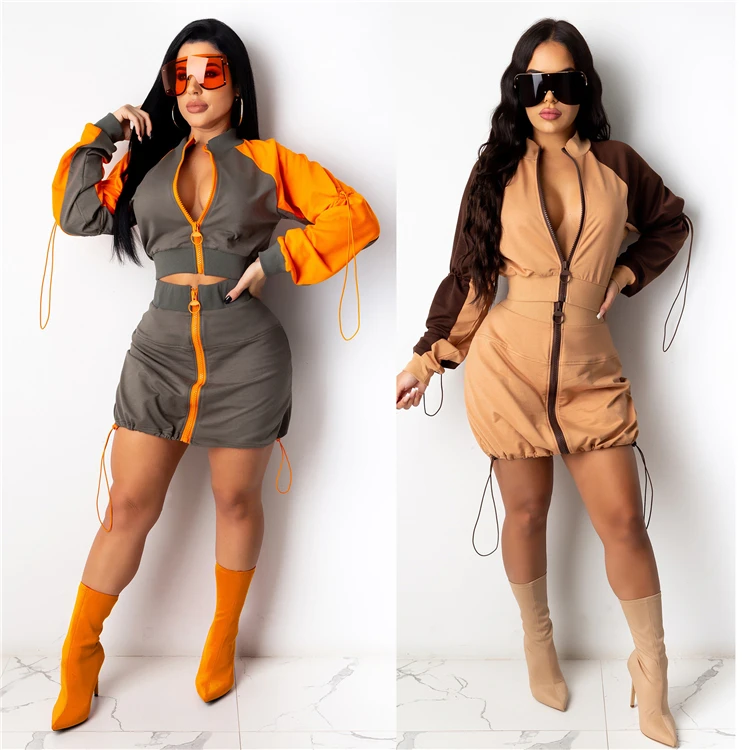 Good Quality Hot Sale 2021 Fashion Clothing Two Piece Set Women Clothing Bodycon Sets Two Piece Skirt Set