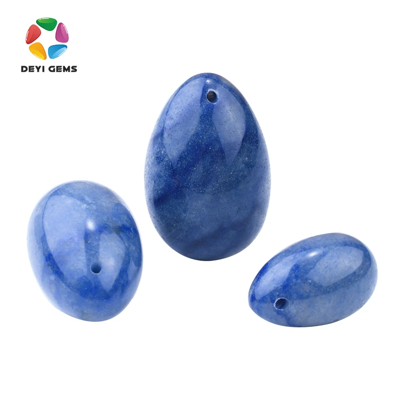 
wholesale yoni egg natural blue aventurine kegel jade eggs set 