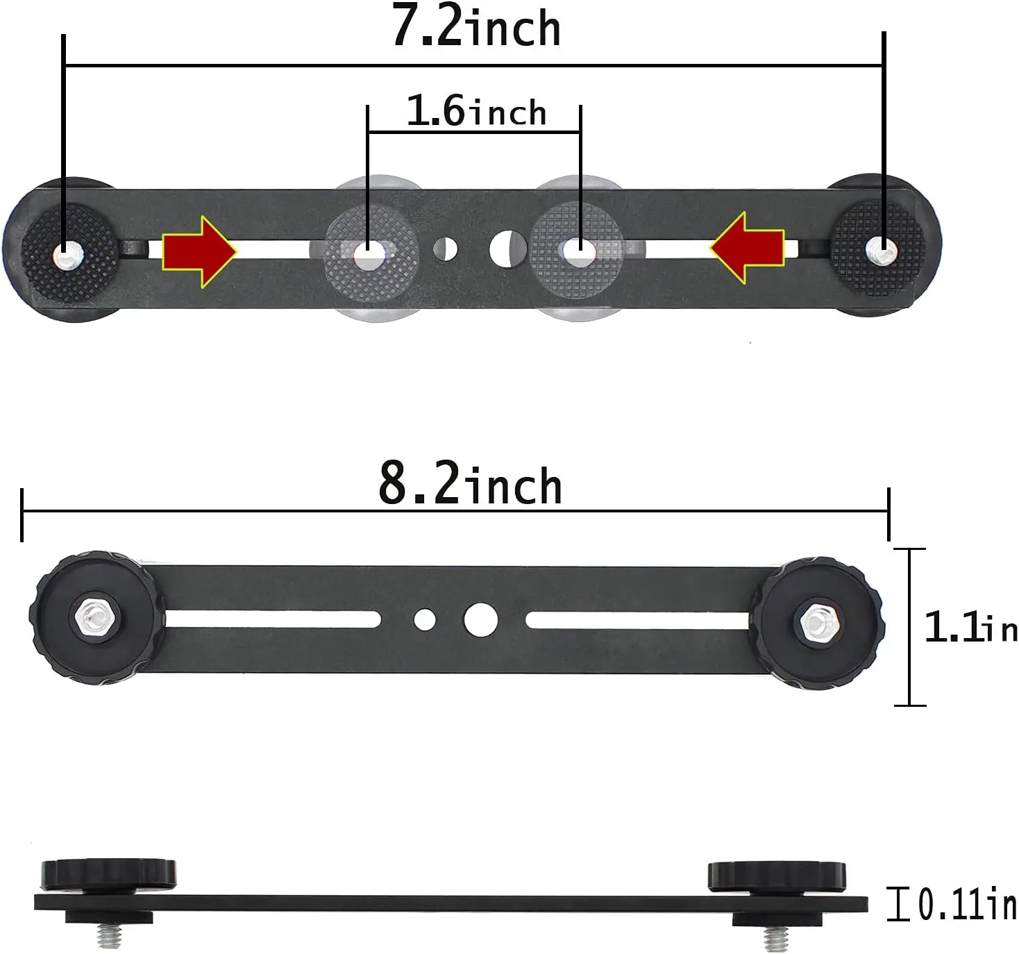Dual Speedlite Tripod Mount Bracket,1/4" Dual Camera Mount Flash