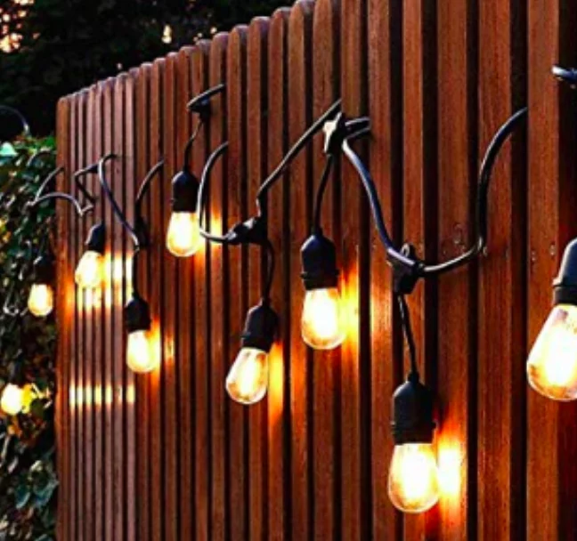 Outdoor waterproof patio light string e27 socket belt lights hanging e27 led festoon lights