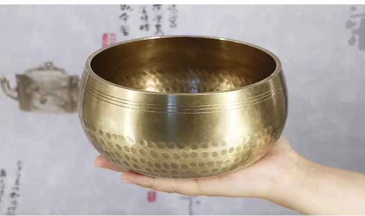 Nepal Handmade Buddha Sound Bowl Yoga Tibetan Singing Bowl Pure Copper