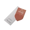 Custom emboss logo 400g thin craft paper swing tags label special shape hole heart cutting colorful print hangtag for bikinis