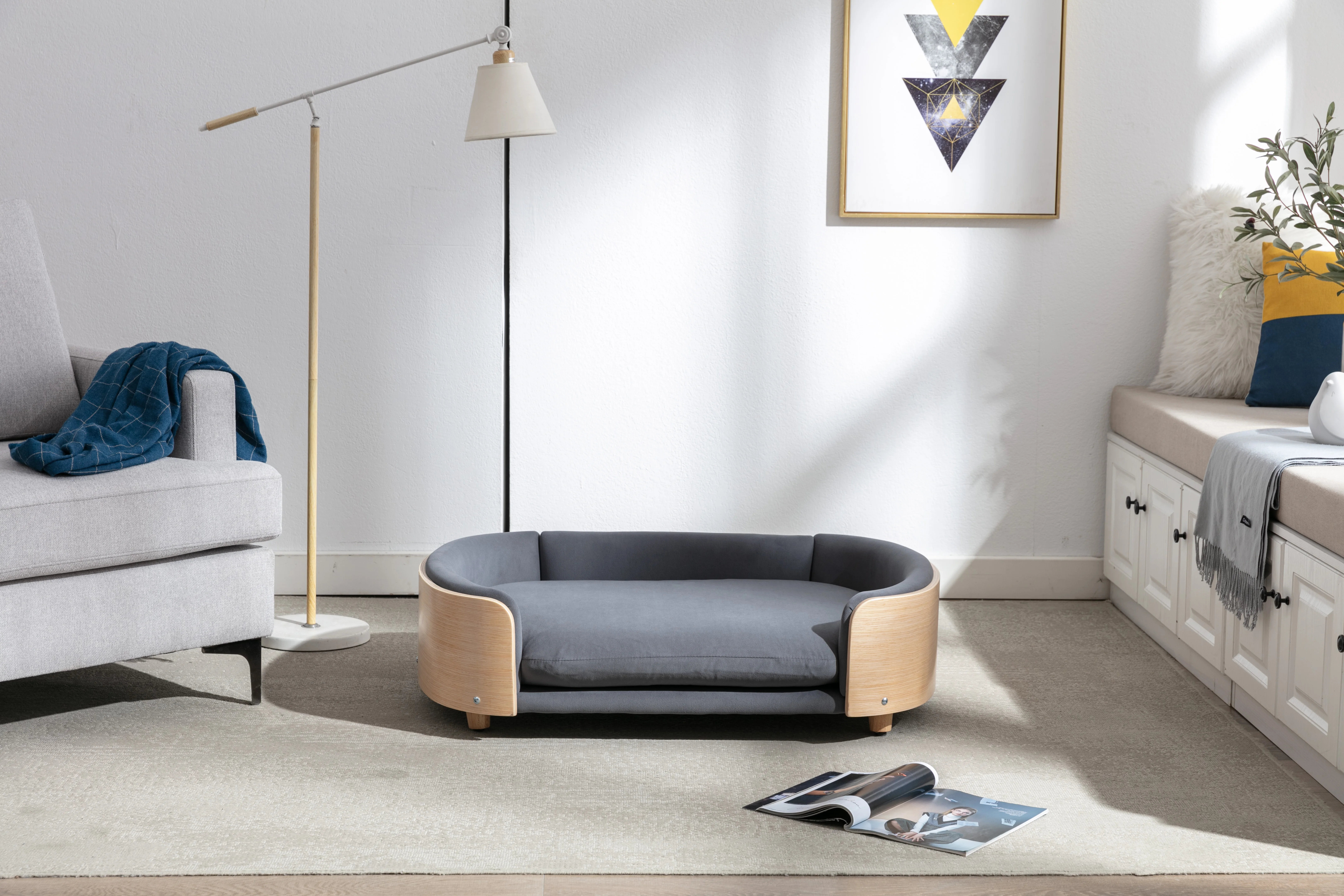 Factory Price Fashion Style Wooden Bed Comfortable Luxury Pet Sofa Bed