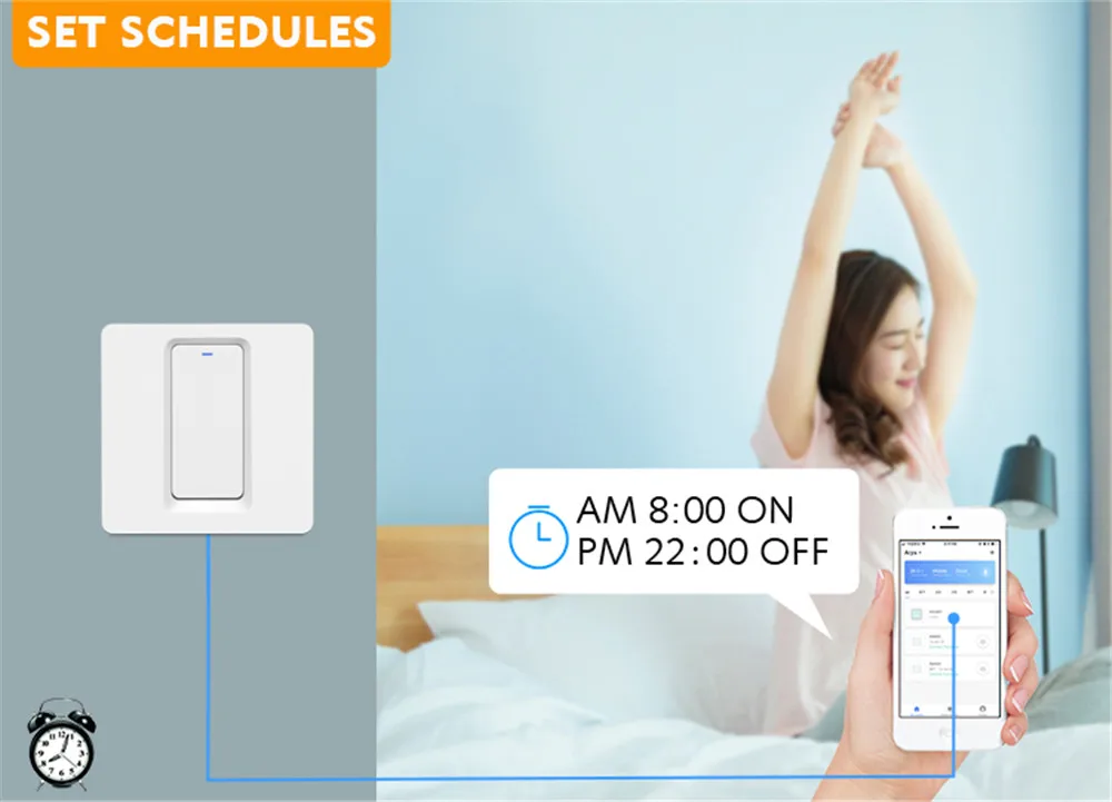 Smart Home IoT Power Control Timing Schedule 1 Gang Tuya Wall ZigBee Light Switch - ANKUX.COM