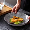 Tableware Custom Japanese Fresh Ceramic Big Full Decal Ceramic Plate For Dinner
