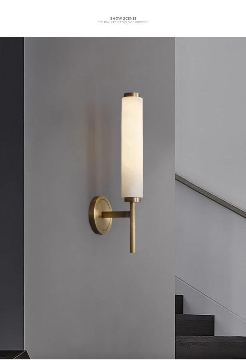 product source factory cross border best selling modern natural marble led wall lamp warm white high cri 80 for living room dimmable-11