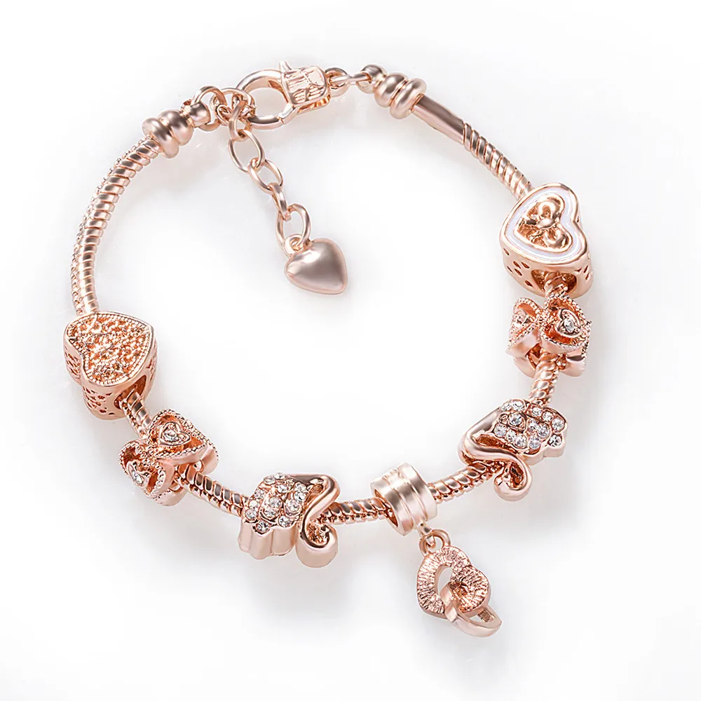 Vriua Best Rts Pretty In Pink European Charm Bracelet Small Girls Kid ...