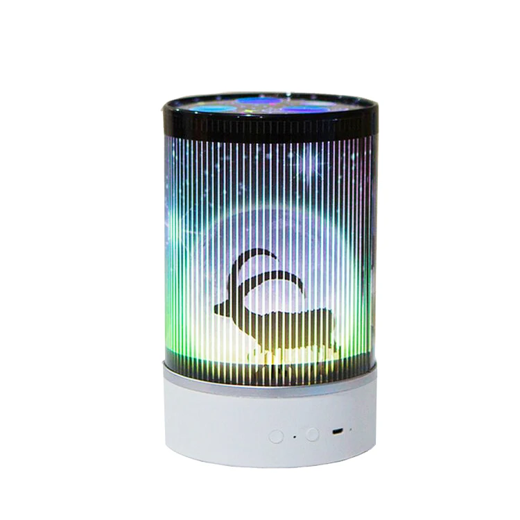 Unique led 3d night light kids home decoration 7-color changing revolving remote control usb animal table lamp bt speaker - ANKUX.COM