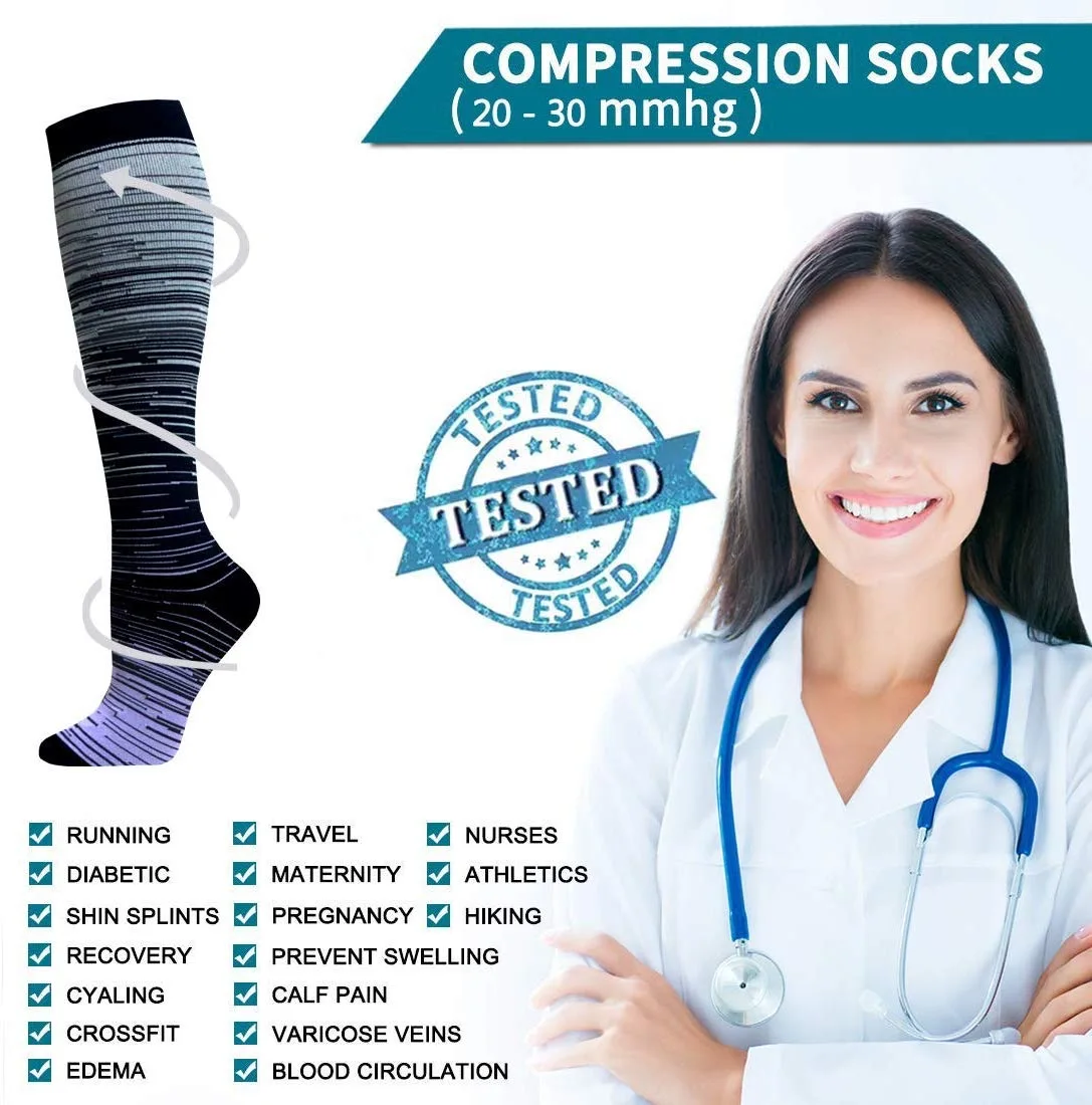 Best Quality Comfortable Zipper Compression Socks For Edema Nurses Open ...