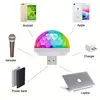 Voice Control Mini Stage Lights with RGB mobile USB for Android Apple, Revolving Stage LED