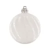 popular white xmas baubles plastic bead printing hanging glass christmas ball crafts