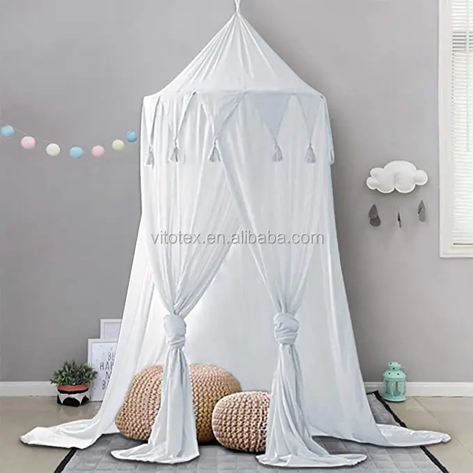 Kids Bedding Round Dome Bed Canopy mesh Mosquito Net Curtain Room Decor 