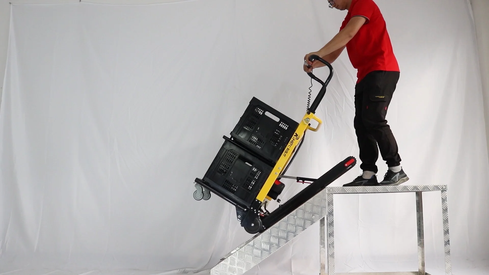 Electric Hand Trucks Stair Lift Climbing Stairs Trolley Foldable Stair Hand Climber For