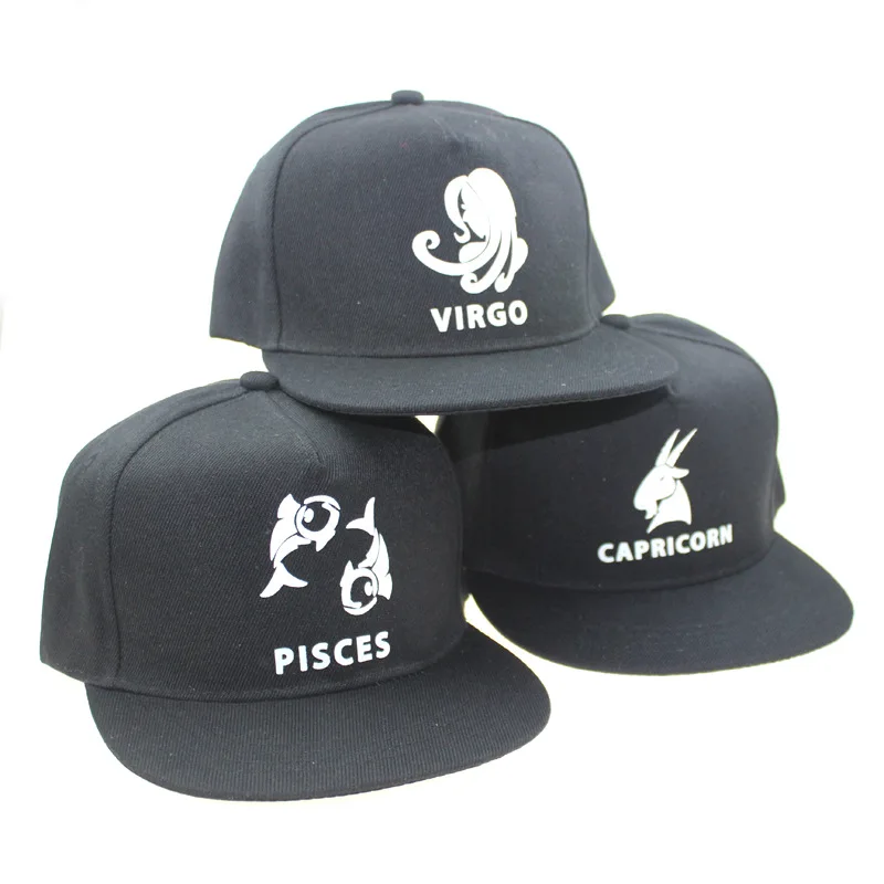 Printed Baseball Cap Plastic Snap 100 