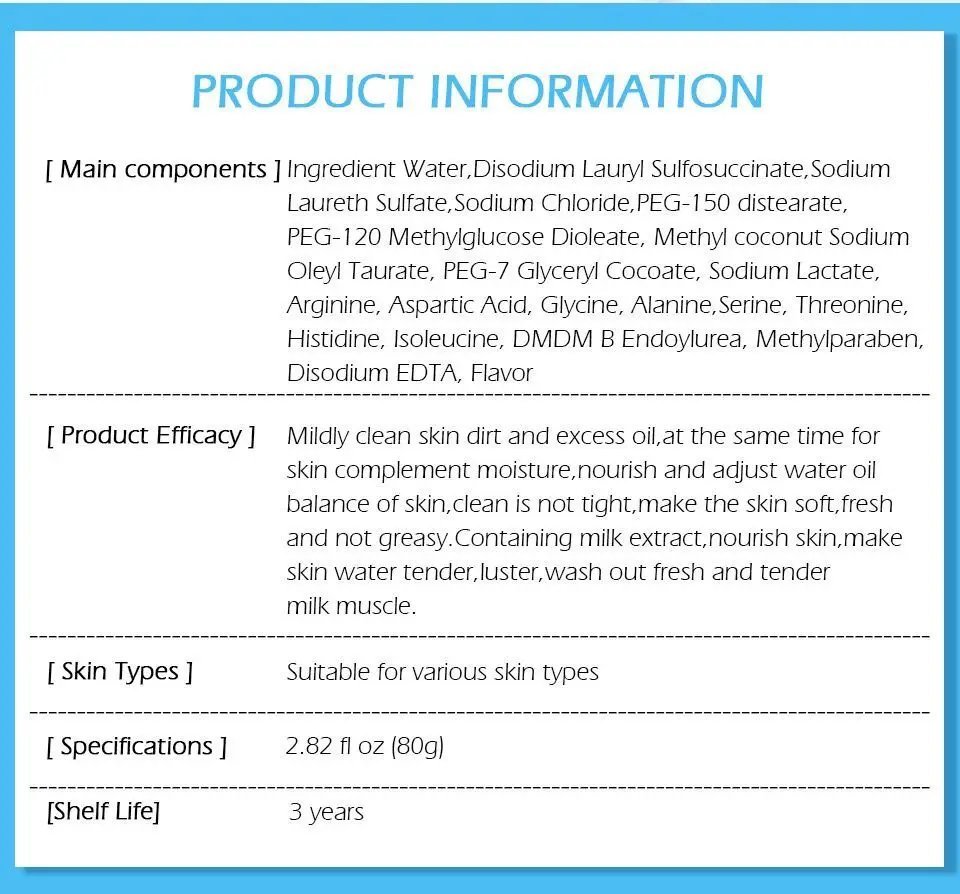 Vibrant Glamour Amino Acid Facial Cleanser Deep Cleansing Exfoliating