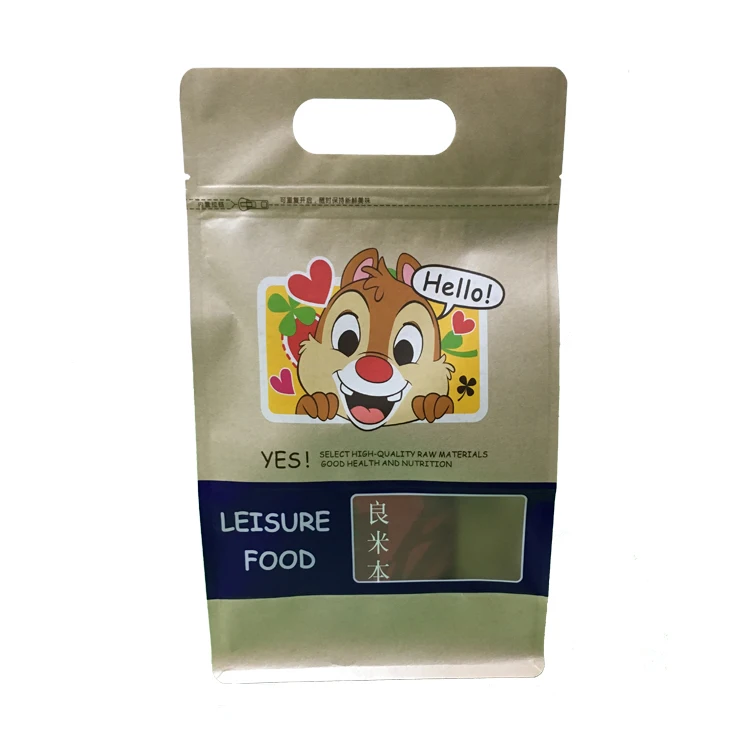 flat bottom pouch snack bag laminated plastic bag