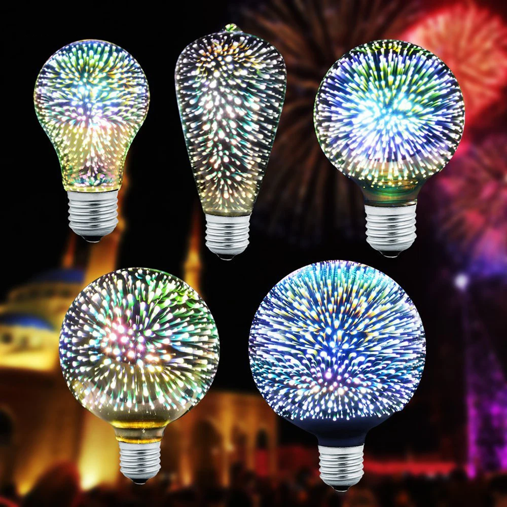 rgb edison bulb led firework bulb edison decorative lamp 3d led lamp for Decoration Outdoor