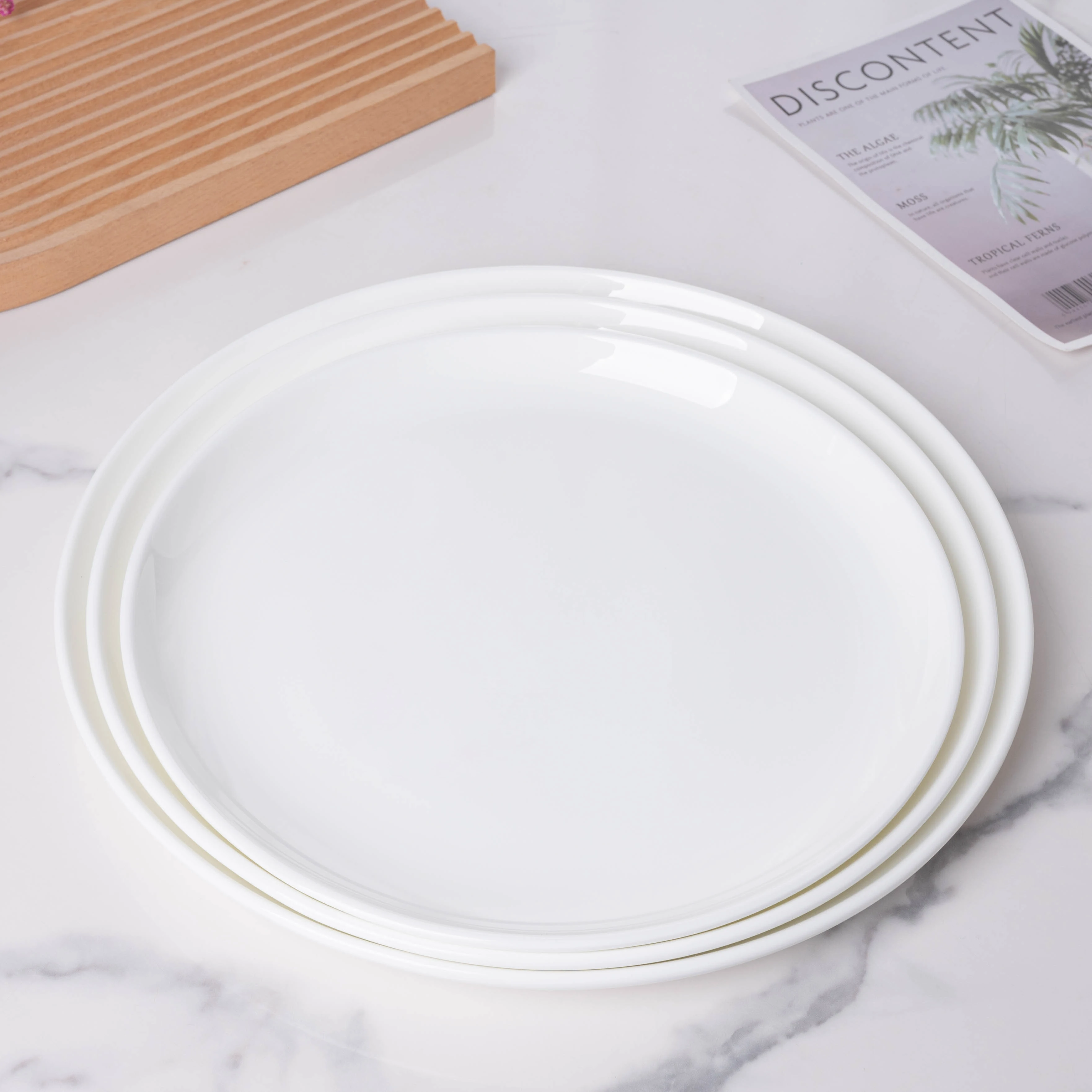 Pito Restaurant Hotel Horeca White Ceramics Porcelain Plates Set