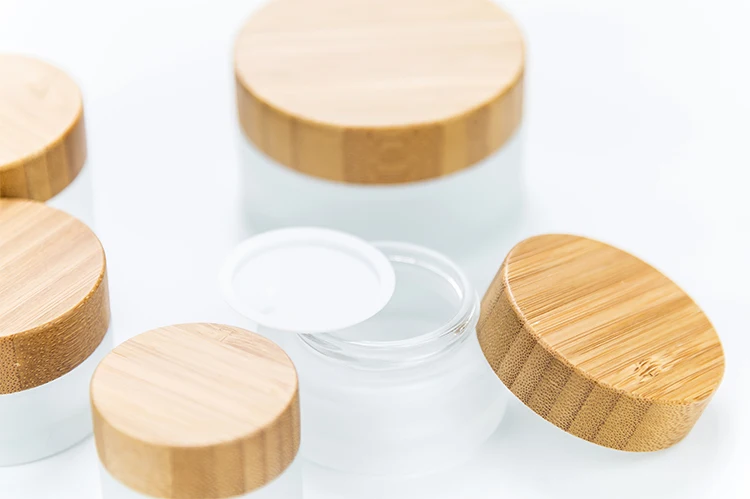 15g 30g 50g 100g glass jar with bamboo screw lid for cosmetic skin care cream lotion.jpg