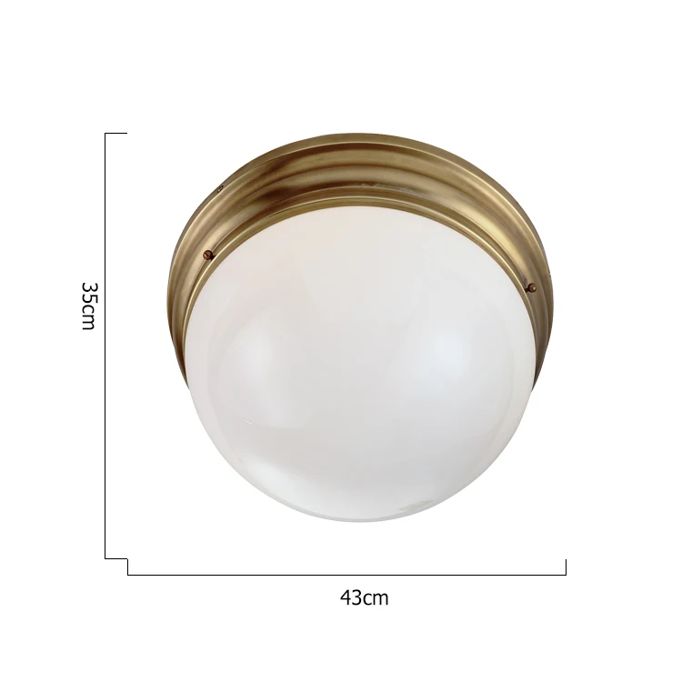 round brass ring ceiling light flush mount