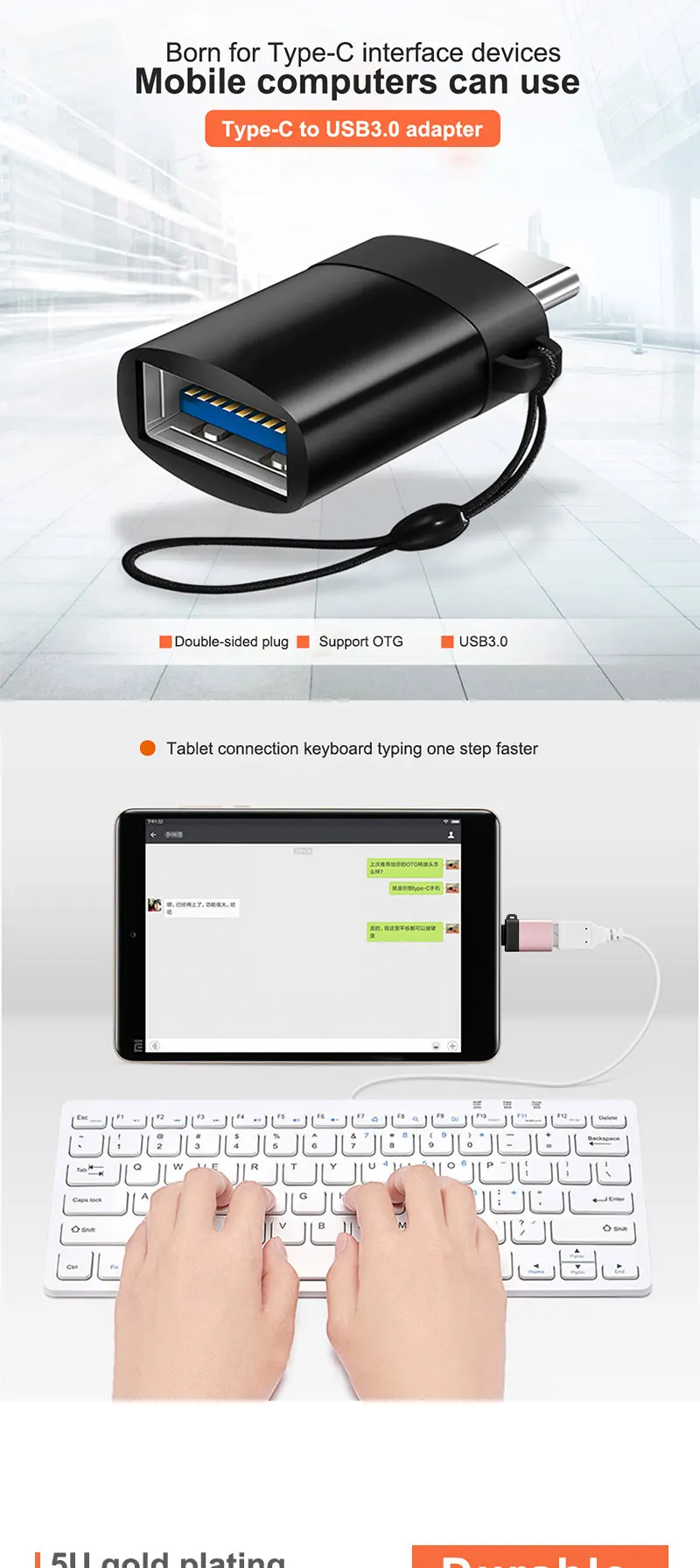 Data Converter for samsung galaxy s8 s9 note 8 a5 2017 one plus usbc OTG type-c usb c adapter micro type c usb-c usb 3.0 Charge