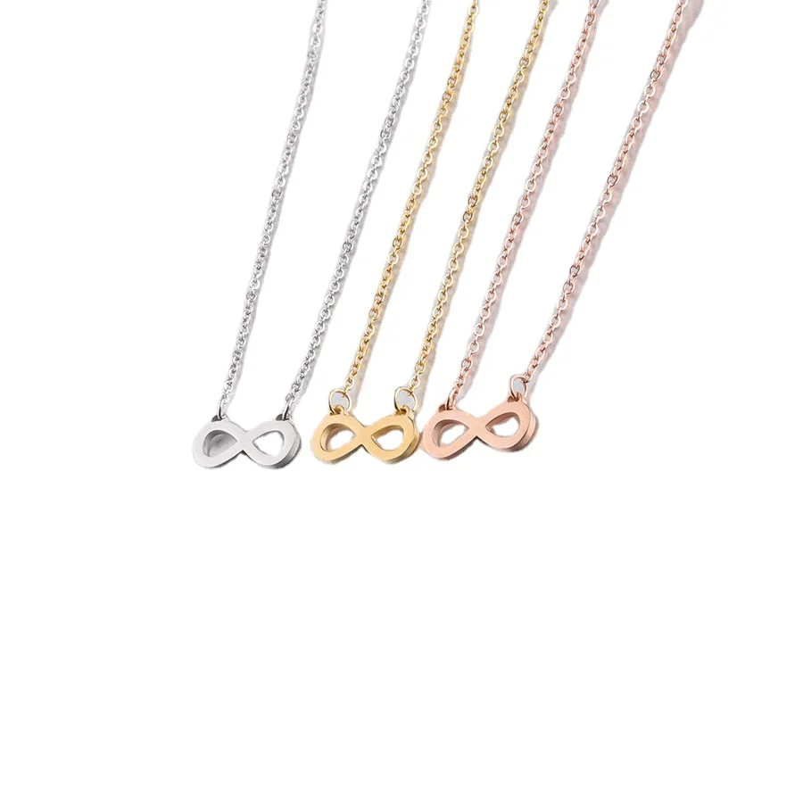Eternity Figure Eight Symbol Love Knot Necklace for Teens