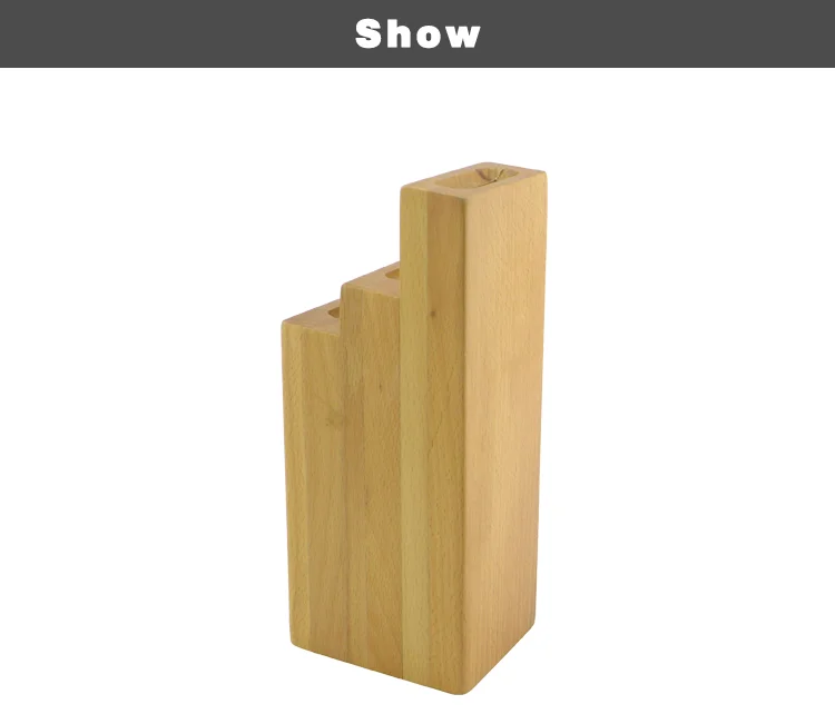 Small Rubber Wood 3pcs Set Wooden Block