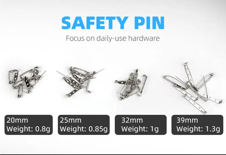 Custom Badge Accessory 20mm Name Tag Safety Pin Small Metal Adhesive Safety Pin Buy Metal