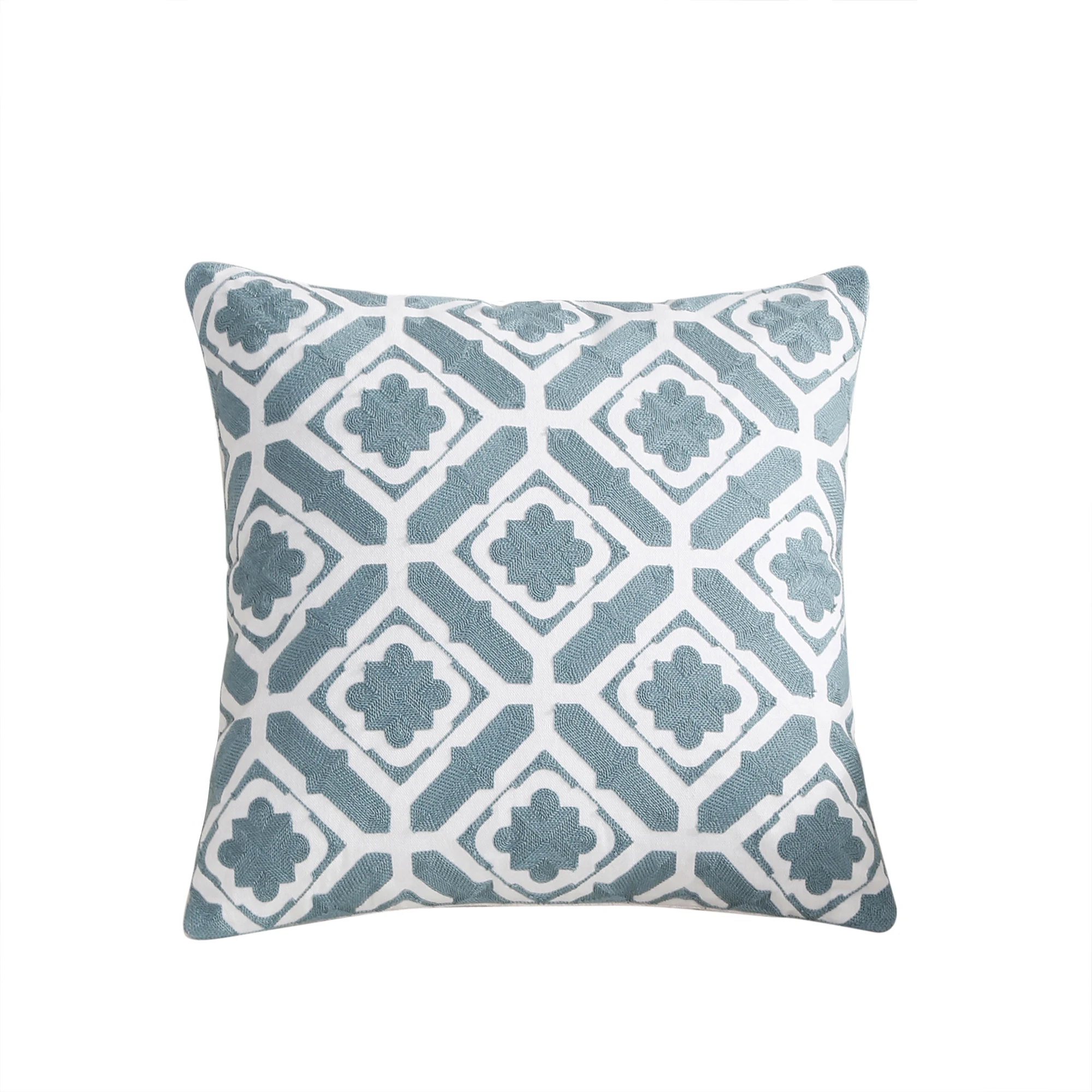 45*45cm Blue Embroidered Cushion Covers Wholesale Sofa Cushion Cover