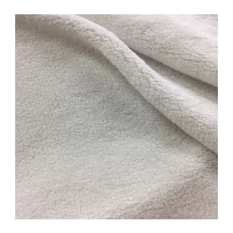100 Polyester Super Soft For Bathrobe Coral Fleece Knitting Fabric