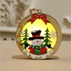 Christmas Ornaments Wooden Glowing Pendant Christmas Tree Decoration Pendant Christmas Gifts Wooden Pendant