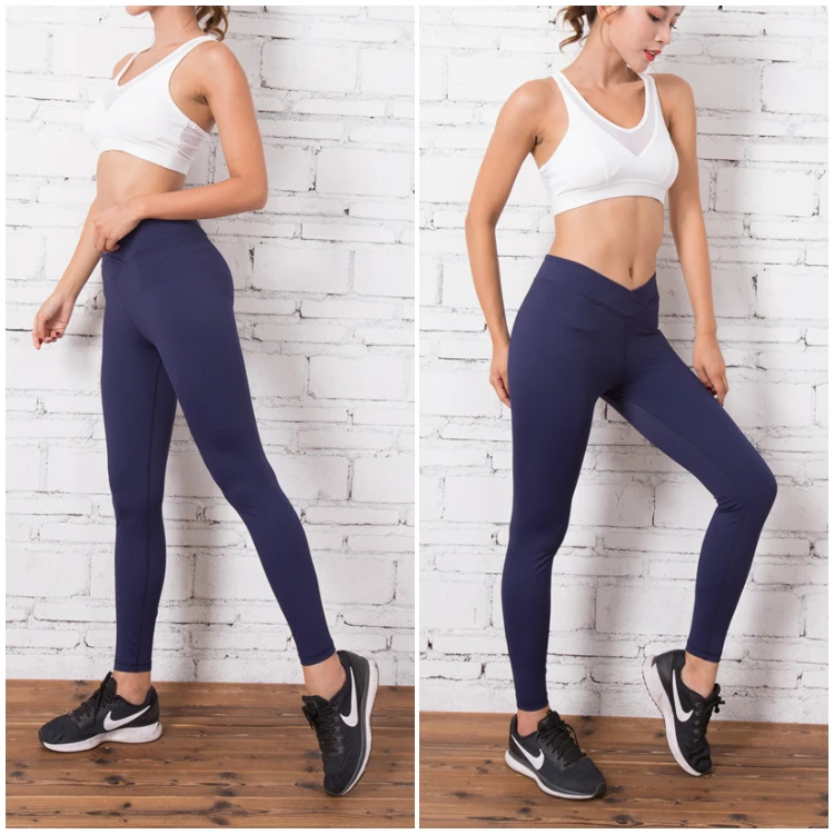 Naked 75% Polyester 25% Spandex Lycra Stretchy Cross V Cut Shape Waistband Sports Athletic