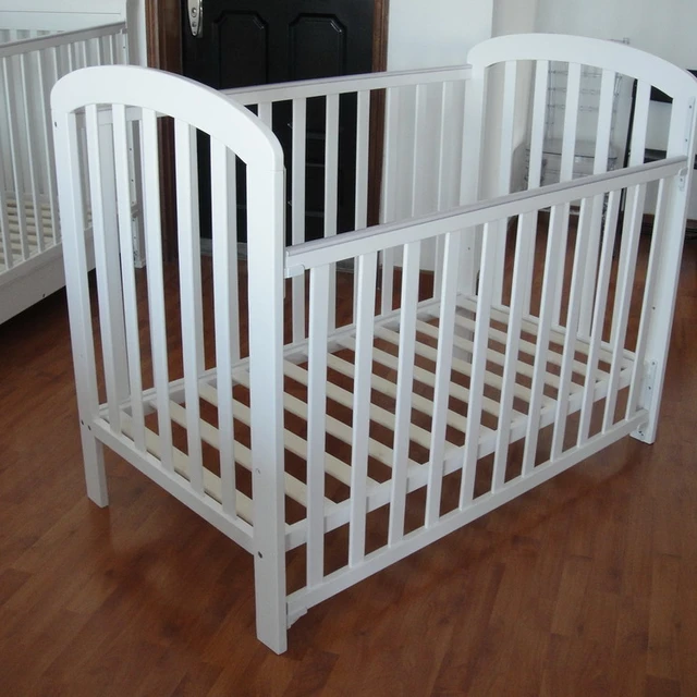 130x70 Non Toxic Paint Wooden Baby Crib In White Buy Wooden Baby