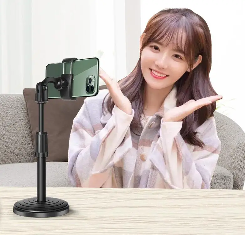 Mobile Phone Stand Broadcast Desk Table Clip Bracket Table Mount Cell Phone Support Holder
