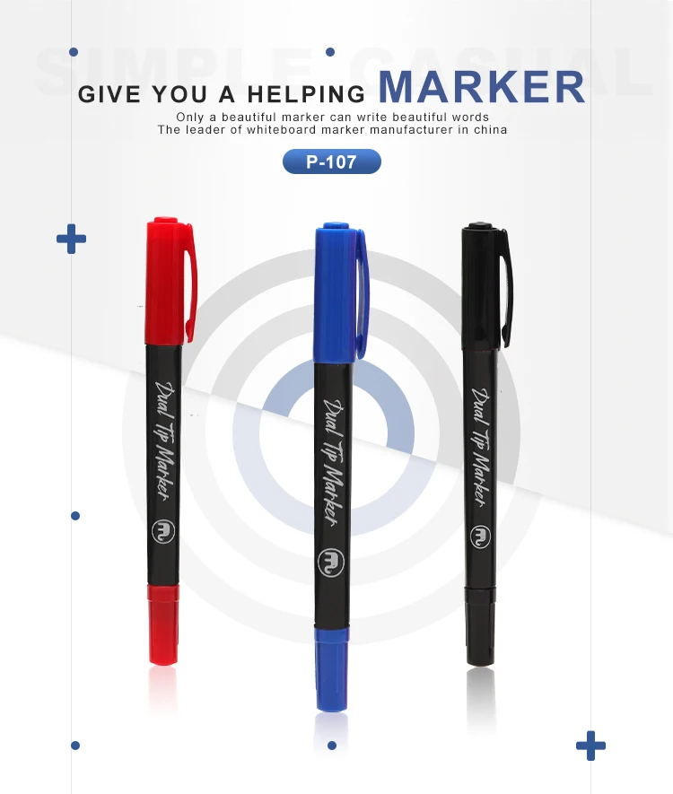 Gxin Wholesale 12colors Waterbased Permanent Marker Pen Set For