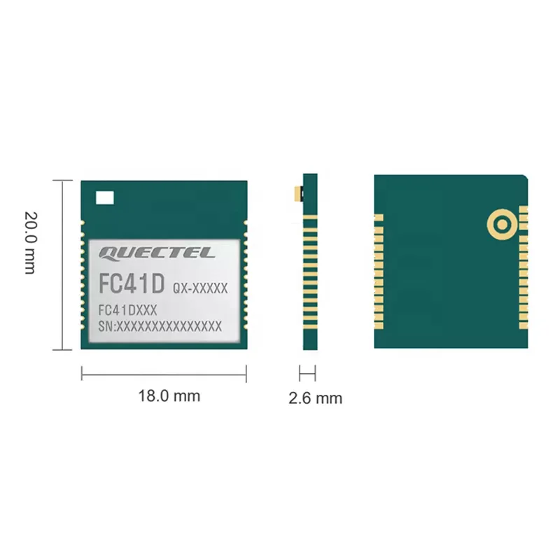 Quectel Fc41d Standalone Wifi&bluetooth Module Compact Lcc Package 72mbps Data Rate Supports 5