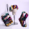 2020 Fashion fox faux headband kids furry purses sets ladies snow woman women fall winter fur shoes womens boots