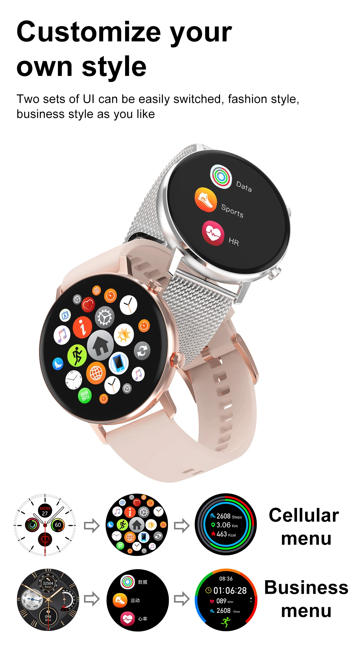 DT-96 waterproof smart watch -