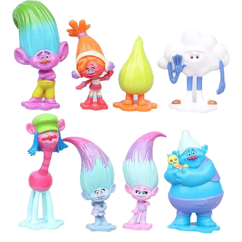 Trolls Toys Mini Pvc Cartoon Figure Toys For Kids12 Pcs/set Birthday ...