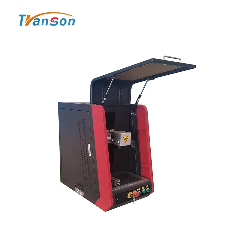 Hot Sale china portable safety enclosed 20W 30W 50W fiber laser marking machine for metal price