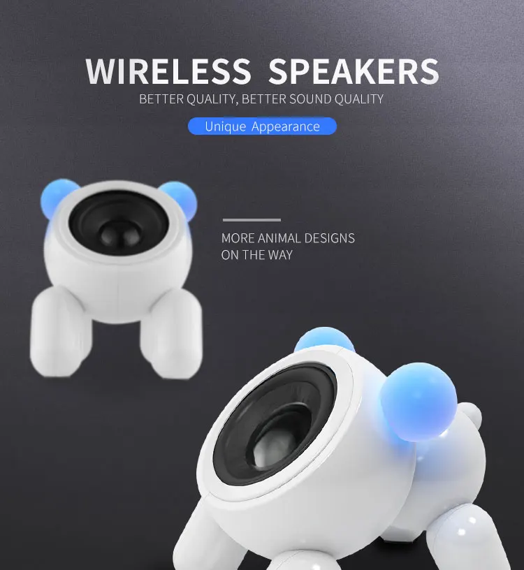 Cartoon puppy bluetooth mini stereo cute wireless home phone notebook outdoor portable creative small speaker