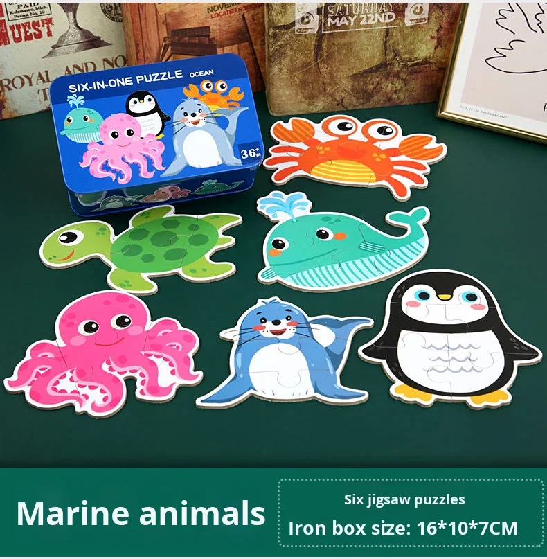 Wooden Six-in-One Travle Puzzle preview 5