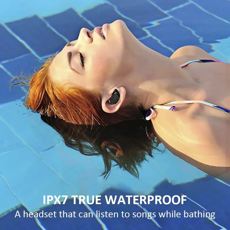 IPX7 Waterproof Wireless Blue tooth 5.0 Touch Screen Earphone with Large Capacity Charging Case LED Display Sport Headphones - ANKUX.COM