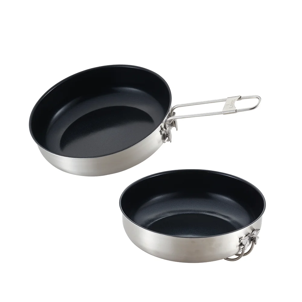 Customized Outdoor Lightweight Portable Frying Pan Fry Pan Steel 304 For Egg manufacture