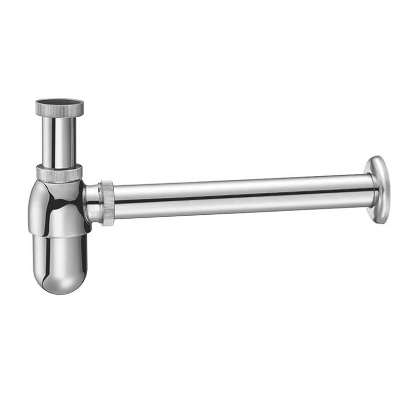 Bottle Trap Round Siphon Chrome Stainless Steel And Zinc Ptrap