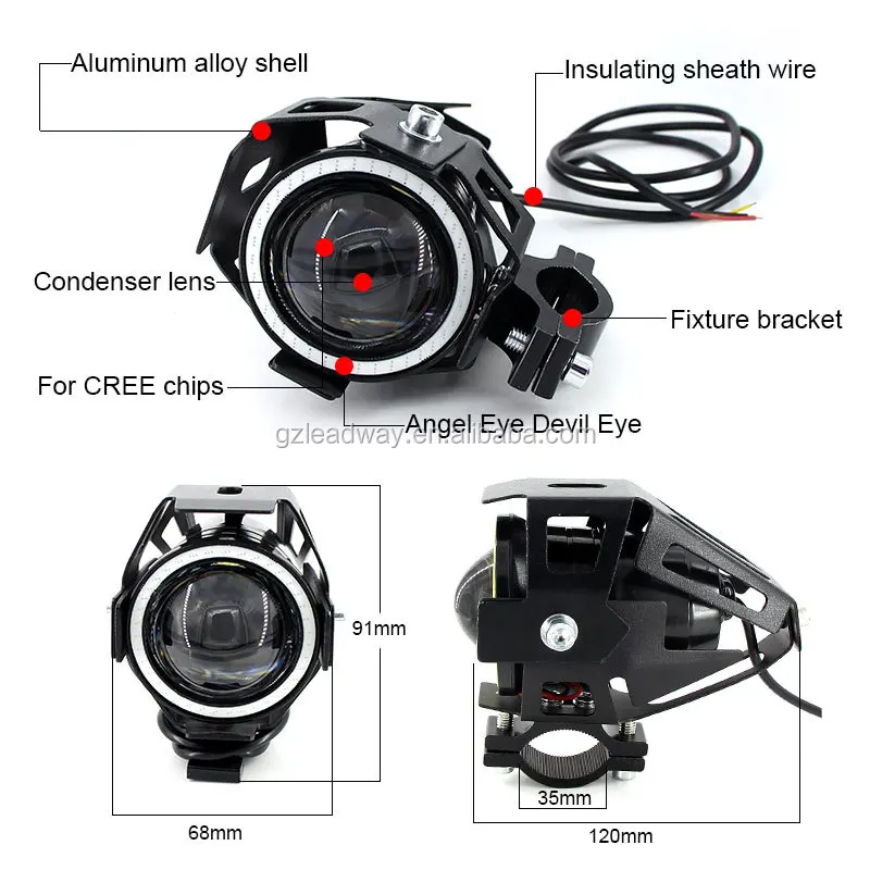 Leadway Motocicleta Led Auxiliary Light Angel Led Lights For Motor