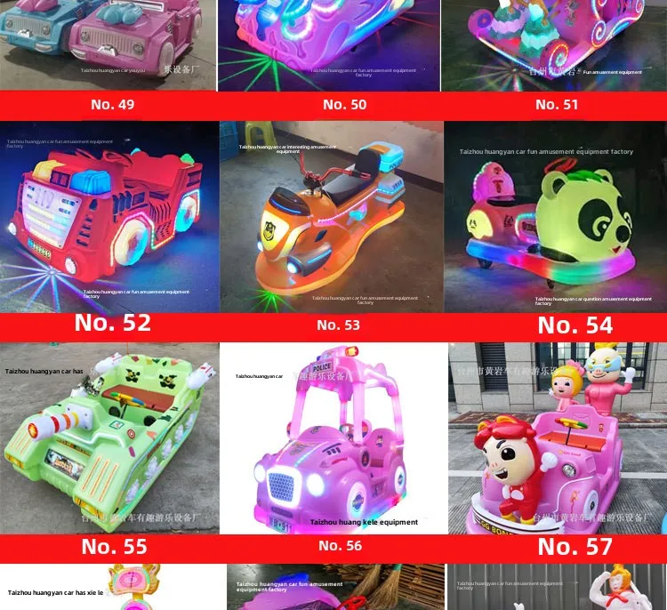 24V Indoor Electric Bumper Car Double-Seated Four-Wheel Kart for Kids Adults Home Shopping Mall Night Market Square Plastic