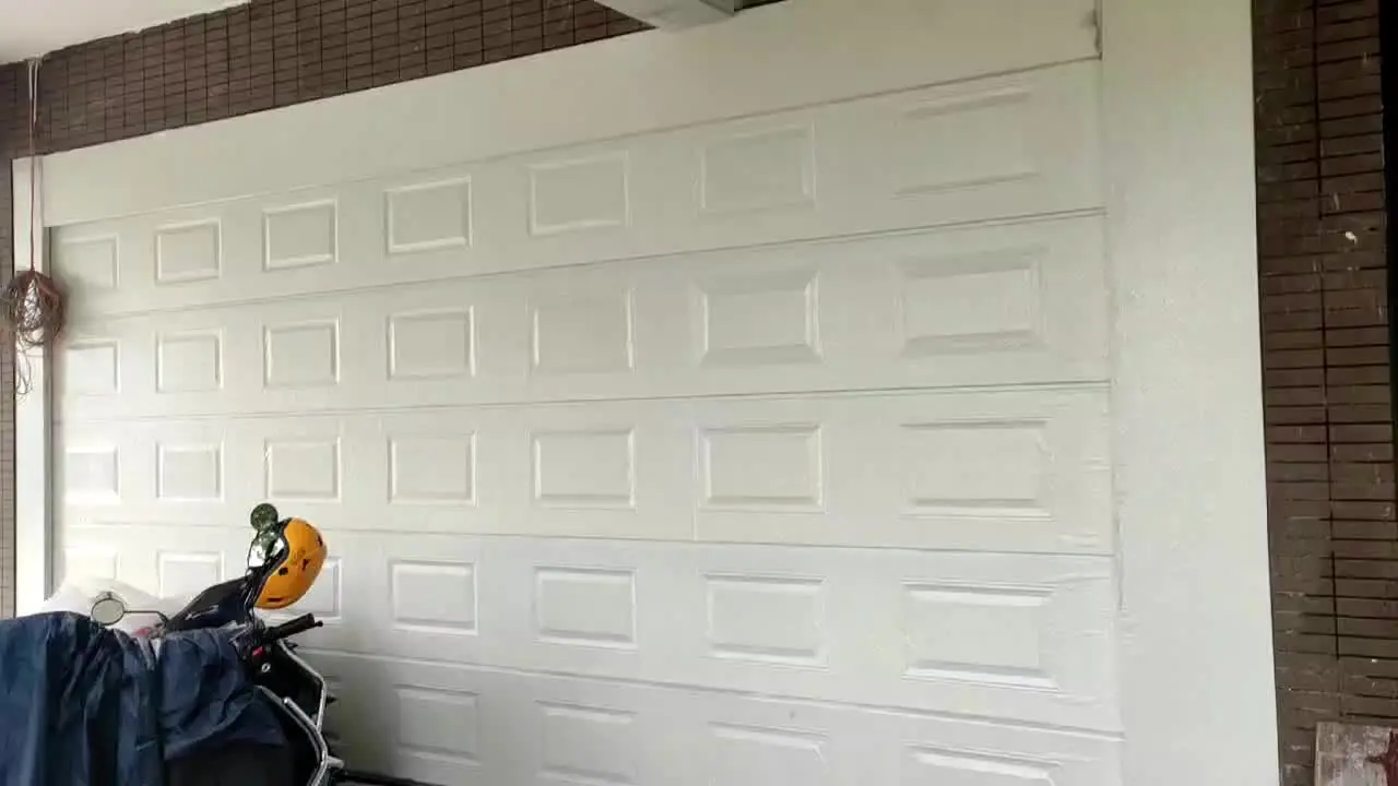 American Garage Doors - 16x7 White Galvanized Steel Door